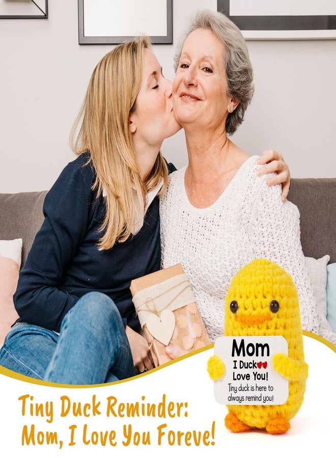 MBL Gifts for Mom Valentines Birthday - Funny Small Crochet Duck Valentine's Day Birthday Mother's Christmas Stocking Stuffers Unique Gift for Mama Mother from Daughter Son, I Duck Love You Mom - Image 5